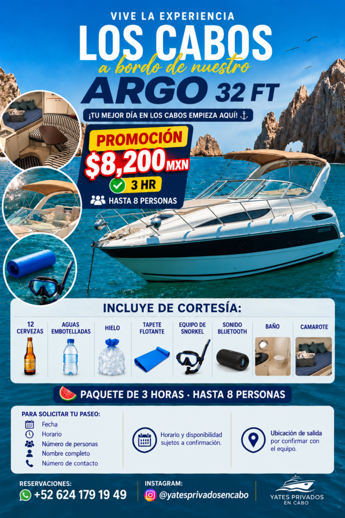 Promoción de Argo · $8,200 MXN por 3 horas